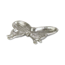 Load image into Gallery viewer, 6" Cast Iron Butterfly Handmade Trinket Tray - Silver

