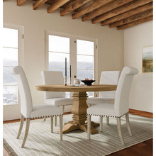 Load image into Gallery viewer, Round Dining Table Set With Upholstered Chairs
