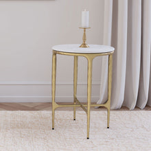 Load image into Gallery viewer, Prussia - Round Side Table - White Marble

