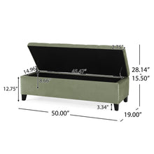 Load image into Gallery viewer, Wendover - Elegant Velvet Tufted Storage Bench With Lift-Up Top And Birch Wood Legs
