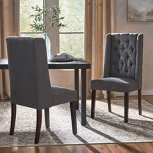 Load image into Gallery viewer, Sophisticated Tufted Dining Chair With High Back Design
