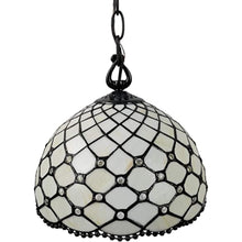 Load image into Gallery viewer, 8" Unique Statement Glass Dimmable Chandelier With Shades - Black / White
