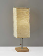 Load image into Gallery viewer, Wildside Paper Shade With Natural Wood Table Lamp - Natural
