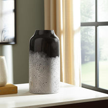 Load image into Gallery viewer, Abstract Cylinder Table Vase - Black / Gray
