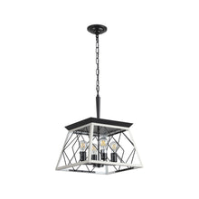 Load image into Gallery viewer, Four Light Metal Chandelier With Shades - White
