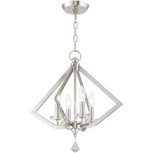 Load image into Gallery viewer, 19'' 4-Light Dimmable Chandelier With Shades - Nickel
