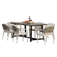 Load image into Gallery viewer, 7 Pieces Modern Outdoor Dining Set With Acacia Wood Table And Chairs
