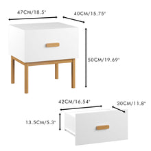 Load image into Gallery viewer, Nightstand With Drawer, Minimalist Bedside Table With Handle For Bedroom - White
