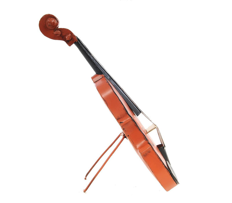Metal Hand Painted Figurine (364173) - Orange And Black