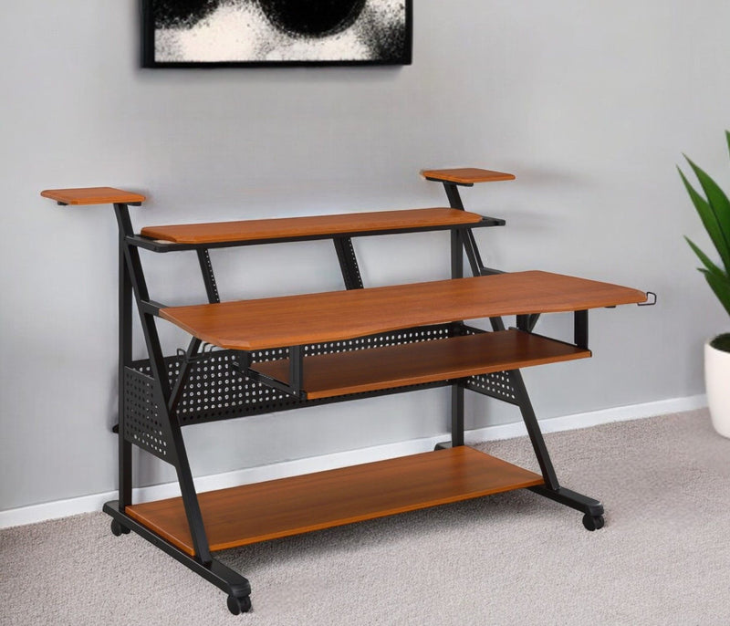 67" Music Desk - Brown And Black