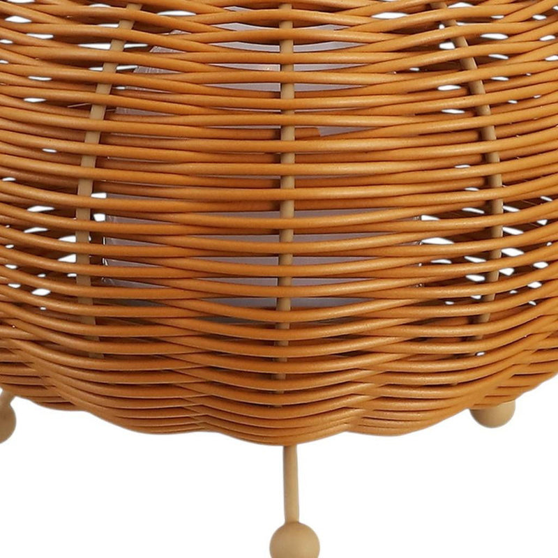 Lantern USB Table Lamps With Globe Shades (Set of 2) - Light Brown