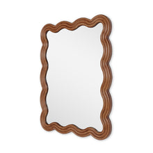 Load image into Gallery viewer, 32" Wavy Scalloped Accent Mirror - Brown
