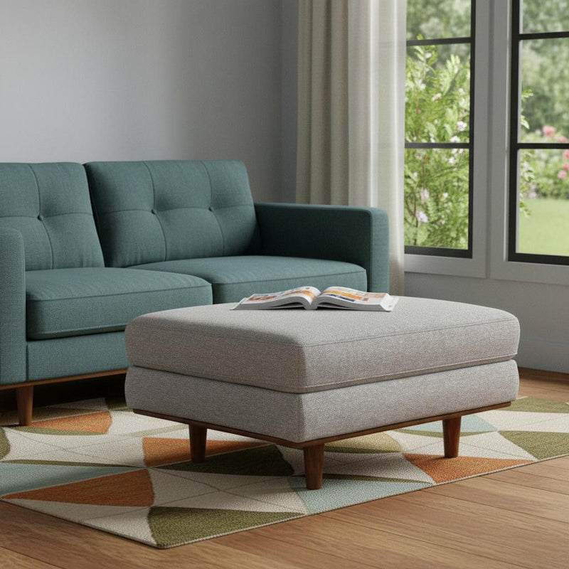 Cocktail Ottoman - Gray / Brown