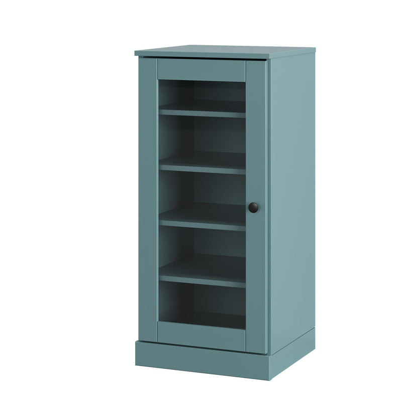 Ten Pair Solid Woodshoe Storage Cabinet (752251) - Aqua