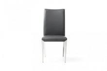 Load image into Gallery viewer, Upholstered Faux Leather Dining Side Chairs (Set of 2) - Dark Gray
