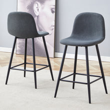 Load image into Gallery viewer, Modern Bar Chair Rounded Backrest (Set of 2)
