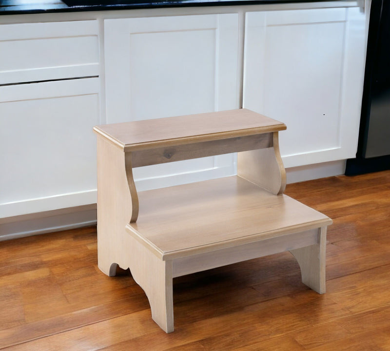 Manufactured Wood Backless Chair - Natural