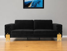 Load image into Gallery viewer, Velvet Sofa &amp; Gold Legs - Black
