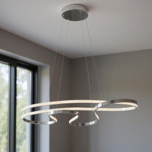 Load image into Gallery viewer, 40'' Metal LED Dimmable Chandelier - Silver
