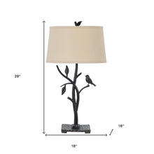 Load image into Gallery viewer, Metal Table Lamp With Tan Empire Shade - Tan
