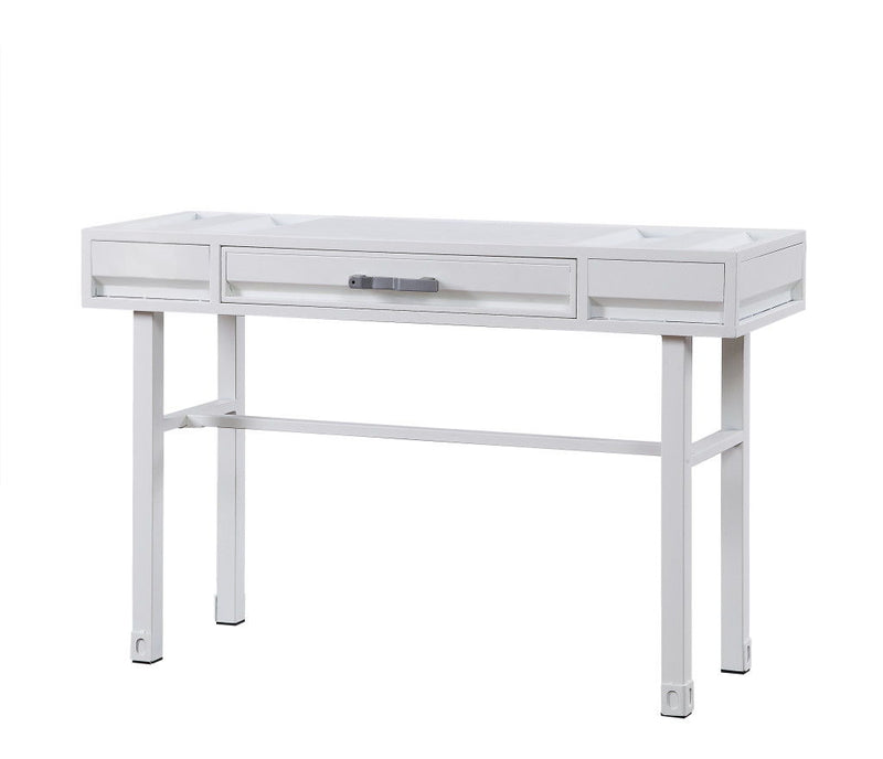 47" Iron Vanity Table - White