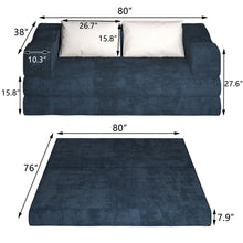Load image into Gallery viewer, 3 Seat Folding Floor Couch &amp; King Size Bed Mattress
