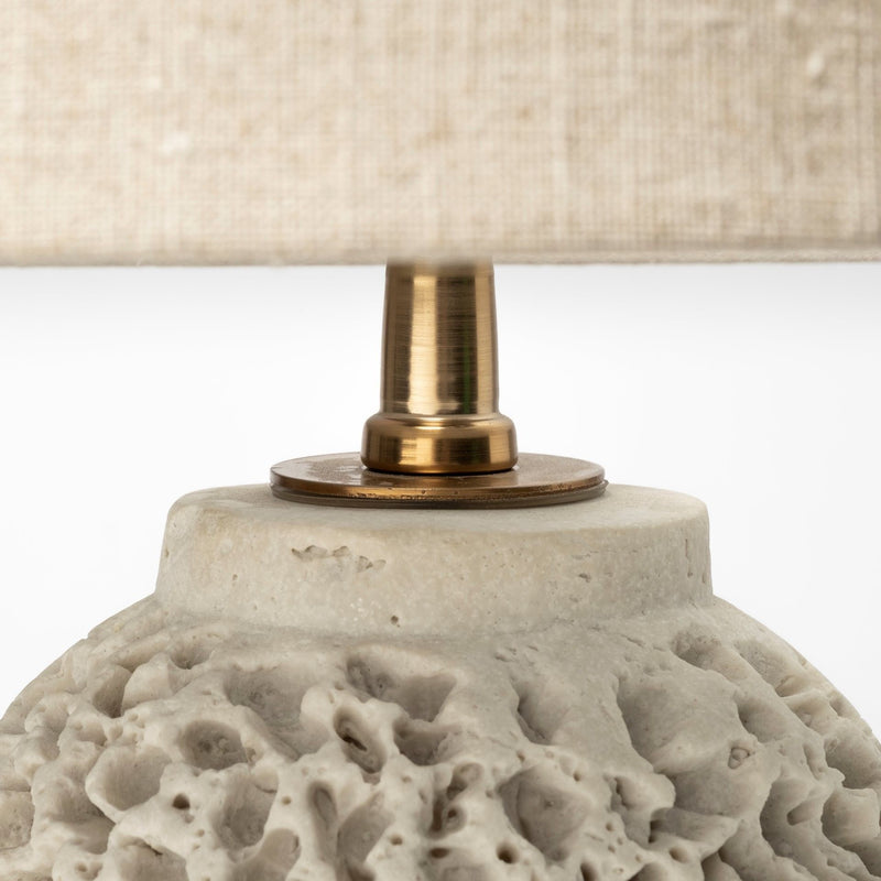 Lamp Base LED With Champagne Shade - Beige