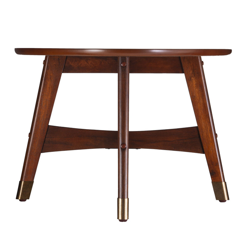 Solid Wood With Iron Coffee Table - Brown