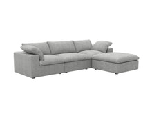 Load image into Gallery viewer, 2 Piece Living Room Set Blend Modular Sofa With Ottoman Storage - Light Gray
