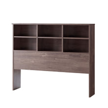 Load image into Gallery viewer, Bookcase Headboard 6 Shelves 3 Shelves Adjustable Top Panel Rounded Corners
