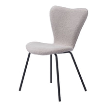 Load image into Gallery viewer, Upholstered Faux Fur Dining Side Chairs (Set of 2) - Gray / Black
