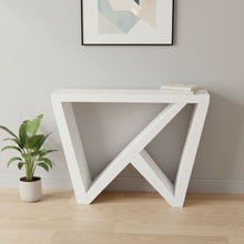 Load image into Gallery viewer, 32" Wood Abstract End Table - White
