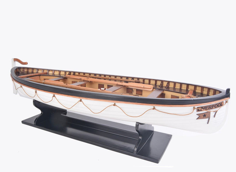 Hand Painted RMS Titanic Lifeboat No.7 Model Boat - Brown / White