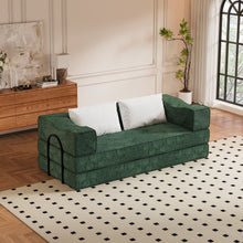 Load image into Gallery viewer, 3 Seat Folding Floor Couch &amp; King Size Bed Mattress

