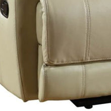 Load image into Gallery viewer, Faux Leather Love Seat Manual Reclining With Storage - Beige
