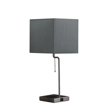 Load image into Gallery viewer, Bedside Table Lamp With Gray Square Shade - Gray
