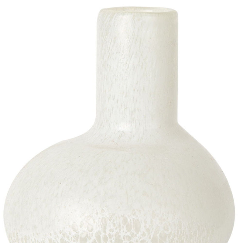 Mottled Handblown Table Vase (608282) - White