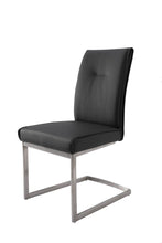 Load image into Gallery viewer, Dining Side Chairs Upholstered Faux Leather (Set of 2) - Gray / Silver

