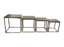 Load image into Gallery viewer, Modern Rustic Nesting Accent Tables (Set of 4) - Silver
