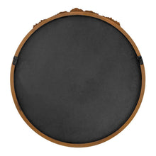 Load image into Gallery viewer, 30" Crowned Top Antiqued Glass Framed Accent Mirror - Brown
