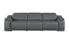 Load image into Gallery viewer, Leather Reclining USB Sofa - Battleship Gray
