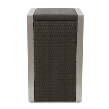 Load image into Gallery viewer, Cape - Coral Wicker C Shaped Table Modern DesignRattan And Aluminum Frame - Brown
