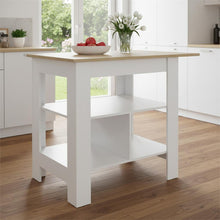 Load image into Gallery viewer, 35" Wood Kitchen Island With Storage - White
