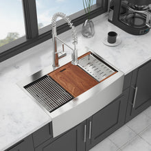 Load image into Gallery viewer, Modern Farmhouse, Drop In Workstation Kitchen Sink With Apron Front
