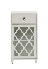 Load image into Gallery viewer, Fret Work Design Glass Door Cabinet - White
