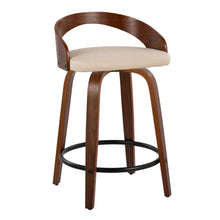 Load image into Gallery viewer, Grotto - Mid-Century Modern Fixed Height Counter Stool &amp; Swivel With Round Footrest (Set of 2)
