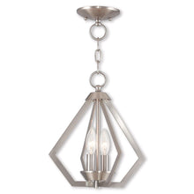 Load image into Gallery viewer, 13" Two Light Dimmable Chandelier With Shades - Nickel
