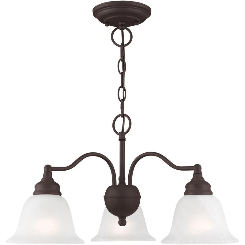 Dimmable 3 Light Chandelier With Shades - Bronze