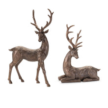 Load image into Gallery viewer, Poly Deer Figurine (Set of 2) - Brown
