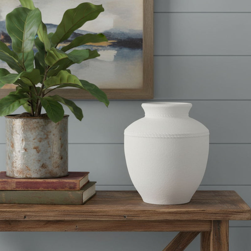 Round Jug Vase (568850) - White